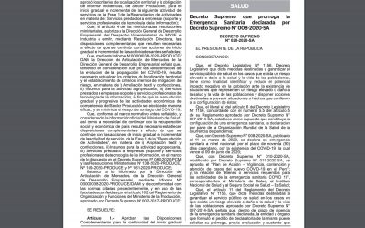 Prorrogan la emergencia sanitaria hasta septiembre