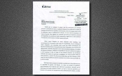 Carta del Defensor del Pueblo al Presidente de la República