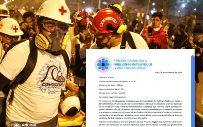 Carta al gobierno sobre creación del Fondo Público Especial para las víctimas de la represión policial